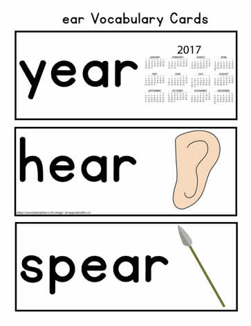 ear Vocabulary Cards