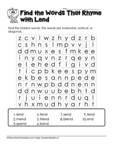 end Word Search