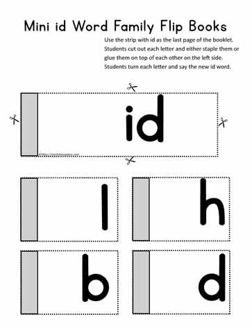 A Mini Flip Book For The Word Family id