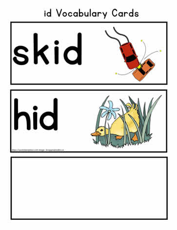 id Vocabulary Cards