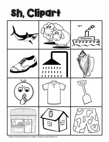 Clipart for sh Digraphs