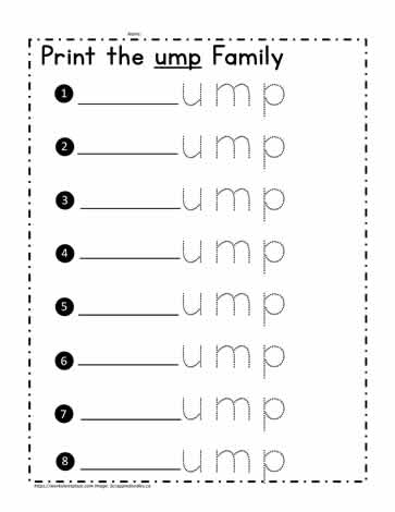 ump Spelling List