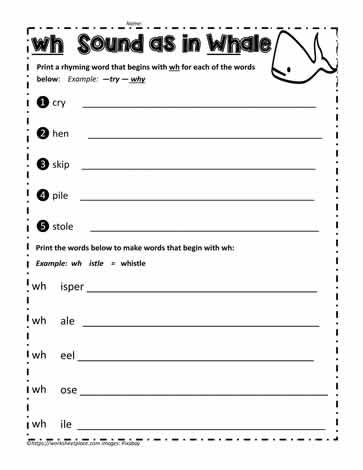 wh Digraph Teaching Activity