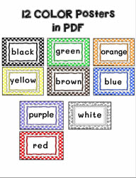 Posters Colour Words PDF