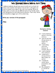 3rd-4th Grade Mentor Paragraphs Worksheets