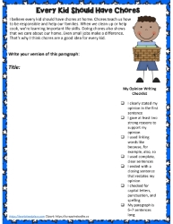 3rd-4th Grade Mentor Paragraphs Worksheets
