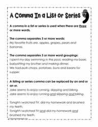 A Series or List Comma
