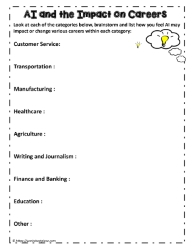 Artificial Intelligence Teaching Activities Worksheets