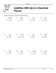 Adding Decimals 3 Places 1