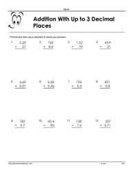 Adding Decimals 3 Places 3