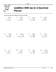 Adding Decimals 3 Places 6