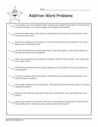 Addition Word Problems to 100-9