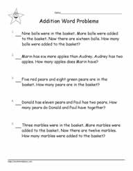 Addition Word Problems to 20-10