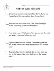 Addition Word Problems to 20-7
