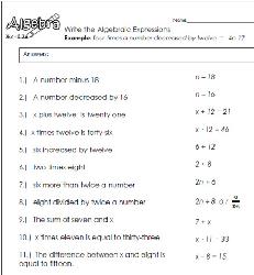 Algebraic Expressions 1