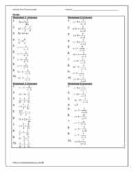 Answers to Dividing Polynomials Worksheets