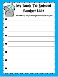 My Back to School Bucket List