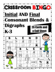 Initial and Final Consonant Bingo