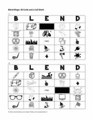 Consonant Blend Bingo Cards 11-12