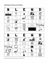 Consonant Blend Bingo Cards 13-14