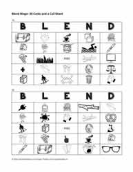 Consonant Blend Bingo Cards 19-20