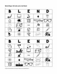 Consonant Blend Bingo Cards 3-4