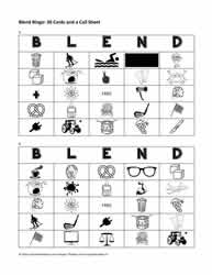 Consonant Blend Bingo Cards 5-6