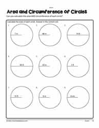 Area and Circumference of Circles N