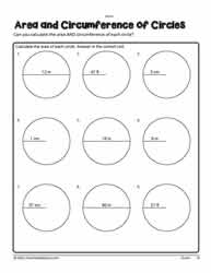 Area and Circumference of Circles N