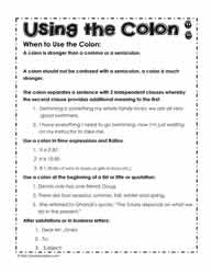 Colon Rules, How to use the Colon