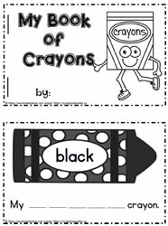 Color Crayon Booklet  BW