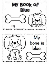 Color Word Booklet Blue
