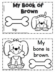 Color Word Booklet Brown