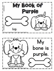 Color Word Booklet Purple