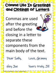 Comma in Letters Poster