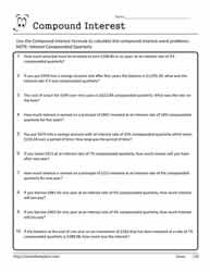 Compound Interest Worksheet 12