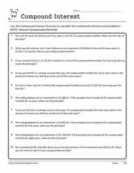 Compound Interest Worksheet 18