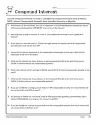 Compound Interest Worksheet 22