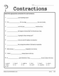 Contractions Worksheet 11