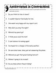 Contraction Worksheets