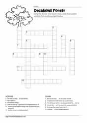 Deciduous Forest Crossword
