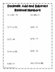 Decimals: Add and Subtract Rationals