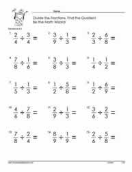 Divide Fraction Worksheet -2