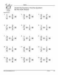 Divide Fraction Worksheet -3