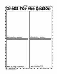 Dress for the Season Worksheet