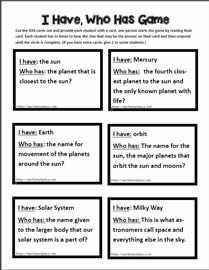 Earth and Space Game