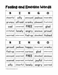 Feelings Bingo 25-26