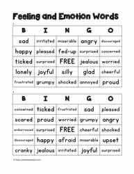 Feelings Bingo 3-4