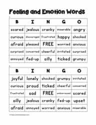 Feelings bingo 5-6