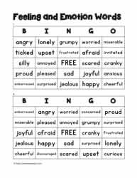 Feelings Bingo 7-8